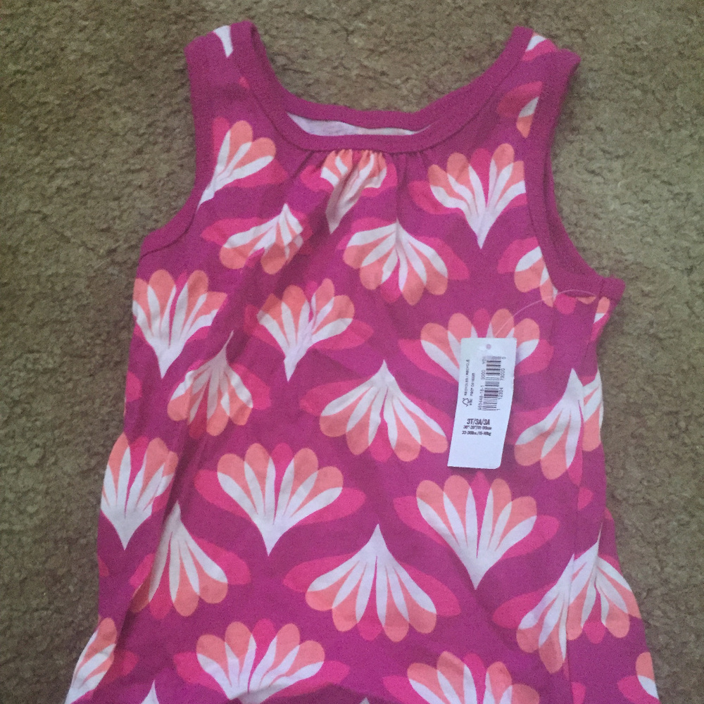Old Navy Brand Fushia Pattern Tanktop Size 3T